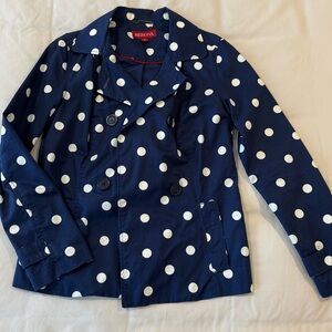 Retro Navy & White Polka Dot Jacket